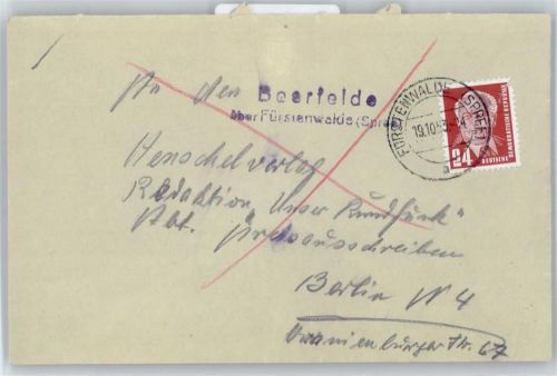 Beerfelde Landpoststempel