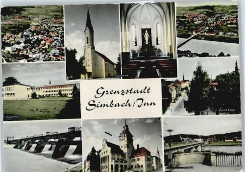 Simbach Gesamtansicht, Kirche, Schule
