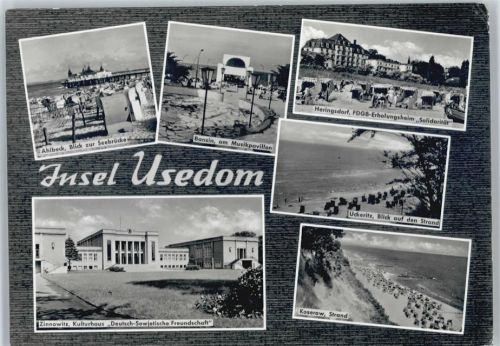 Usedom Seebrücke, Musikpavillon, FDGB_Erholungsheim Solidarität, Strand, Kulturhaus