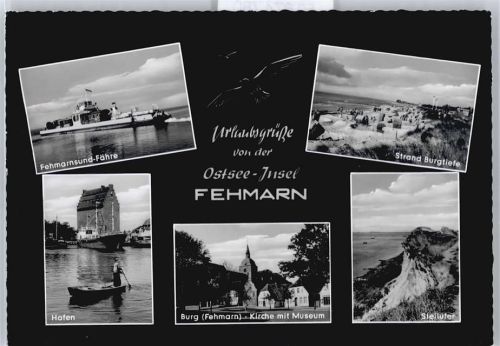 Fehmarn Fermarnsund-Fähre, Hafen, Burg, Kirche, Museum, Strand, Steilufer