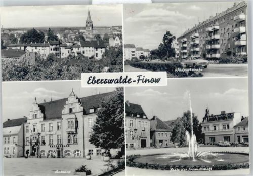 Eberswalde Gesamtansicht, Rathaus, Platz der Freundschaft, Wildparkstraße