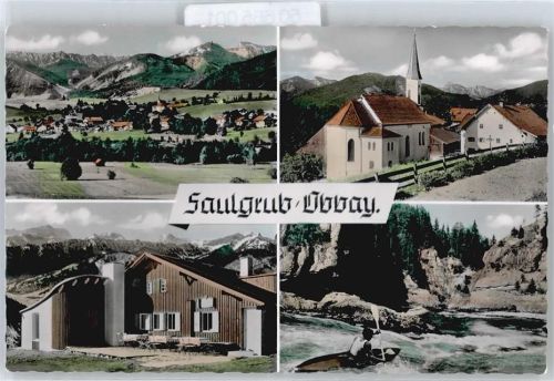 Saulgrub Gesamtansicht, Kirche, Hörnlehütte, Scheibum