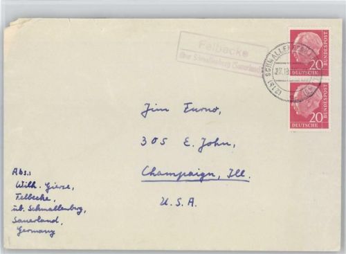 57392 W5948 Schmallenberg KEINE AK Landpoststempel Felbecke