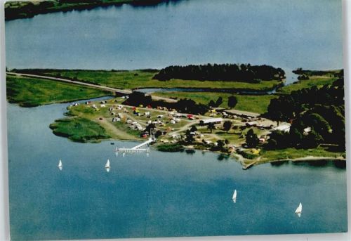 24866 W2381 Haddeby - Fliegeraufnahme, Campingplatz am Ufer der Schlei