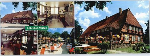 29328 W3105 Müden , Örtze - Klapp-Karte, Gasthaus Lührnhof