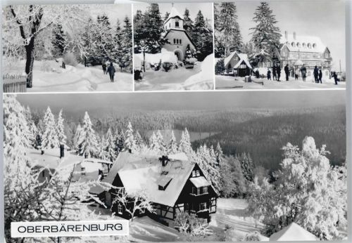 Oberbärenburg Gasthaus, Kirche, Winter