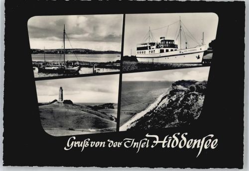 Insel Hiddensee Schiff, Leuchtturm, Küste