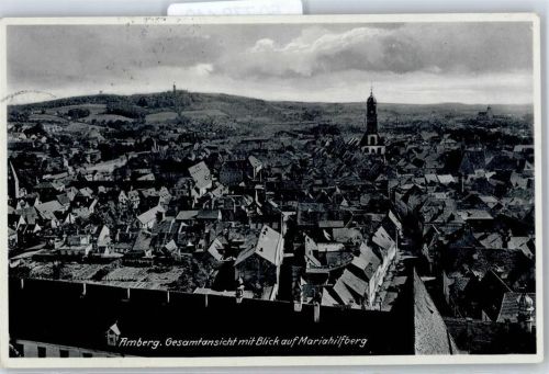 Amberg Blick auf Mariahilfberg