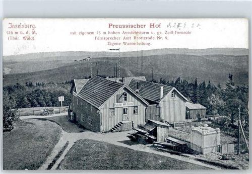 Brotterode Aussichtsturm Preussischer Hof, Inselsberg