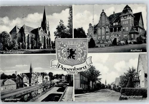 Papenburg St. Antonius Kirche, Rathaus, Hauptkanal, Richardstraße