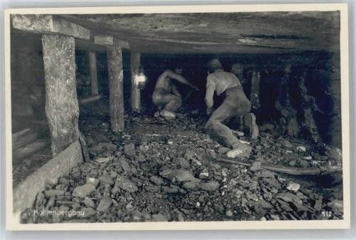 Kohlebergbau , Foto-Karte