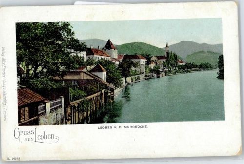Leoben Blick von der Murbrücke