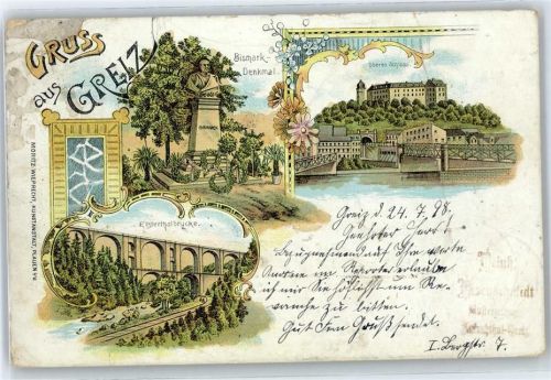 Greiz Bismarck-Denkmal, Oberes Schloß, Elstertalbrücke