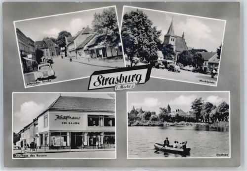 Strasburg Altstädter Straße, Marktplatz, Kirche, Kaufhaus des Bauern, Stadtsee