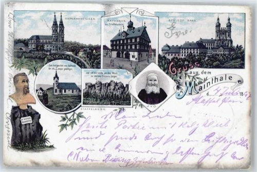 Vierzehnheiligen Maintal, Schloß Banz, Rathaus Staffelstein, Denkmal Victor Scheffel