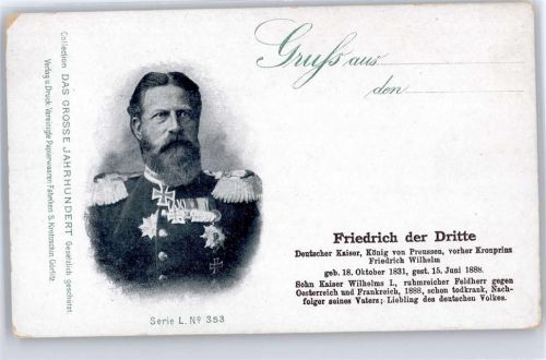 Friedrich der Dritte , , Serie Das grosse Jahrhundert No. 353