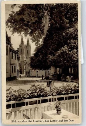 Geisenheim Blick vom Gasthof, Hotel Zur Linde auf den Dom