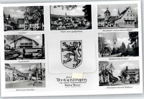 Bräunlingen Stadttor, Stadthalle, Gesamtansicht, Mühlentor, Mutterkirche, Schulgebäude