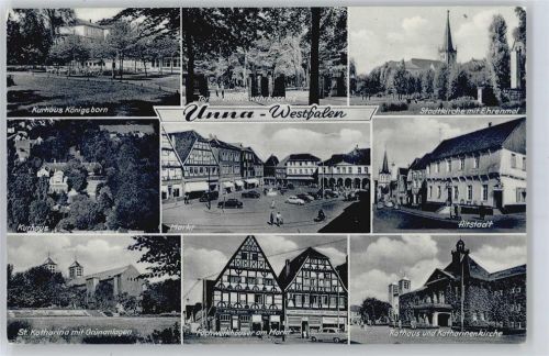 Unna Kurhaus Königsborn, Kaserne, Kirche, Ehrenmal, Altstadt, Marktplatz, Rathaus, Fachwerkhaus