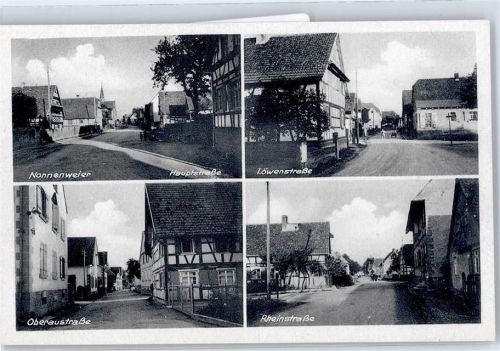 Nonnenweier Hauptstraße, Löwenstraße, Oberaustraße, Rheinstraße