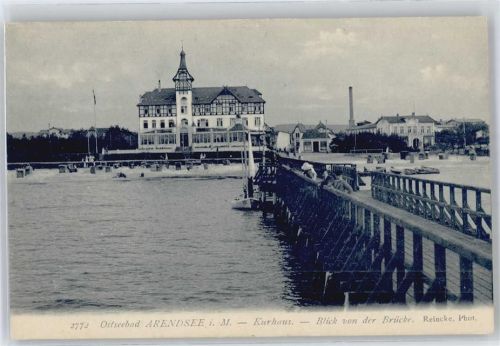 Arendsee Kurhaus, Blick von der Seebrücke