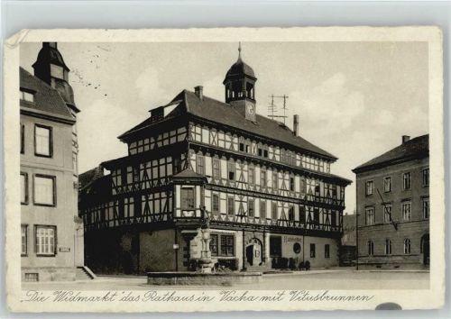 Vacha Rathaus Widmarkt Vitusbrunnen