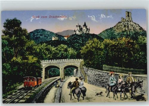 Drachenfels Zahnradbahn, Eselritt