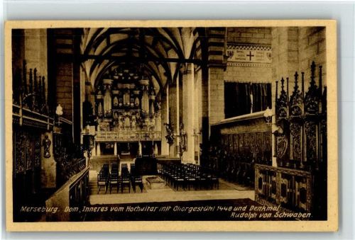 Merseburg Dom, Inneres mit Hochaltar und Chorgestühl