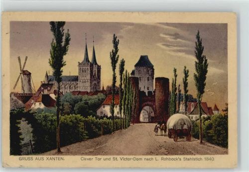 Xanten Clever Tor St.Victor-Dom sign. L.Rohbock Feldpost