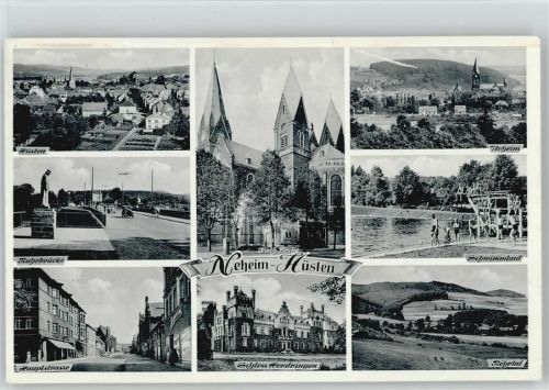 Hüsten Ruhrbrücke Hauptstrasse Schloss Herdringen Kath.Kirche Schwimmbad