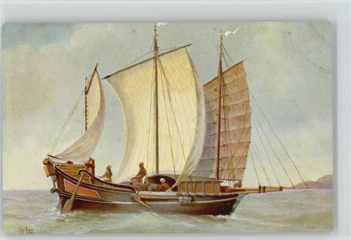 1905 - 1910 Nr. 121 Transportschiff vor der Insel Malakka Künstler sign Rave