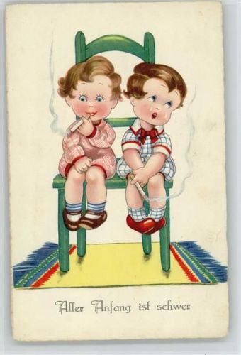 1930 Kinder rauchen Zigarette