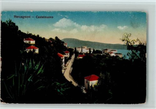 Castelnuovo 1917 Ortsansicht Feldpoststempel