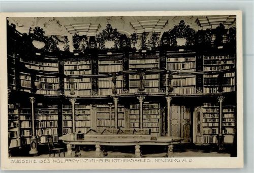 Neuburg Kgl. Provinzial-Bibliotheksaal Innenaufnahme Südseite