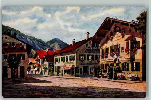 Oberammergau am Hauptplatz AK gute Erhaltung