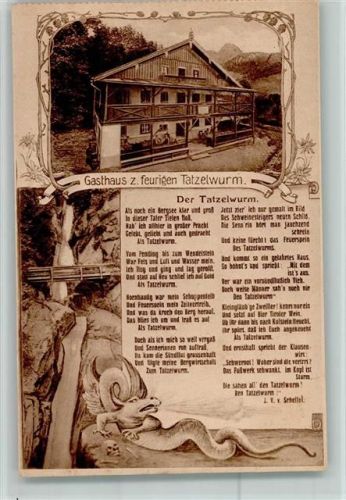 Oberaudorf Tatzelwurm Gasthaus Hüttenstempel Drache