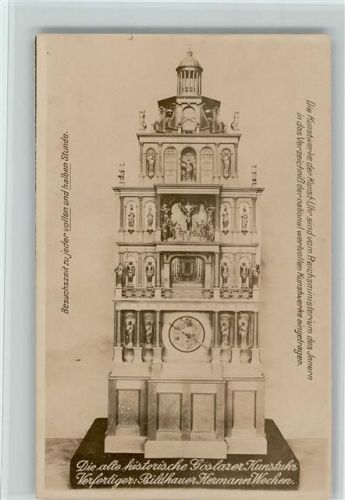 Goslar Kunstuhr gebaut Bildhauer Hermann Wecken