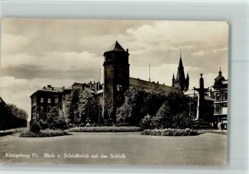 Königsberg Blick vom Schloßteich auf das Schloß
