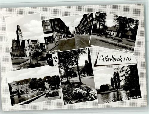 Gladbeck Rathaus Hochstraße Stadtbücherei Jovy-Platz Postallee Nordpark