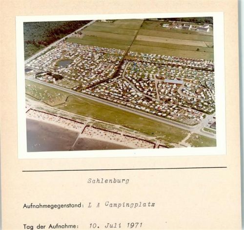 Sahlenburg Campingplatz Foto montiert auf Karton