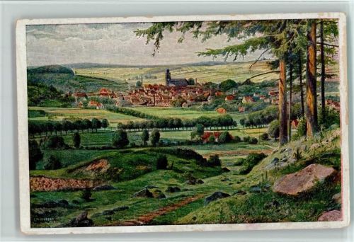 Lauterbach Blick auf Lauterbach sign. Lindegreen