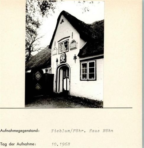 Nieblum Haus Möhn Foto montiert auf Karton