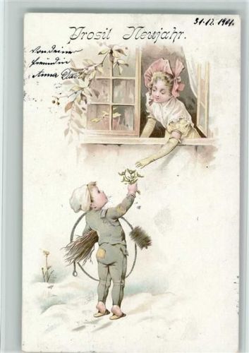 1904 Kinderpoesie - Neujahr - Serie 12 Prosit Neujahr Nr. 6 AK