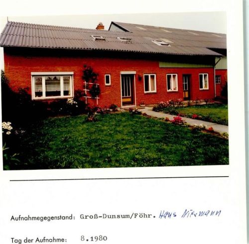 Dunsum Haus Niermann Foto montiert auf Karton