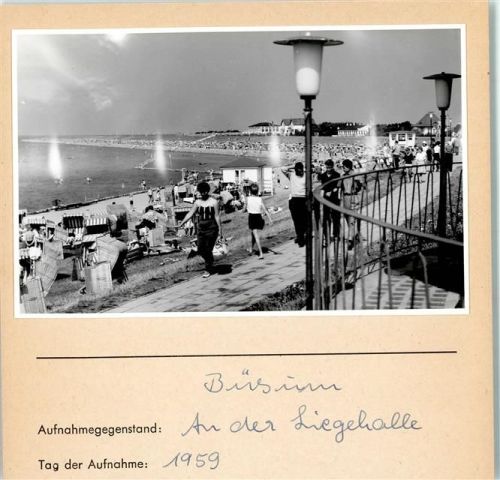Büsum An der Liegehallw Foto montiert auf Karton