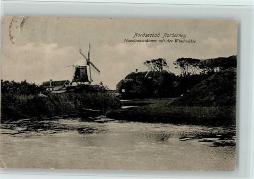 Norderney Napoleonschanze mit der Windmühle