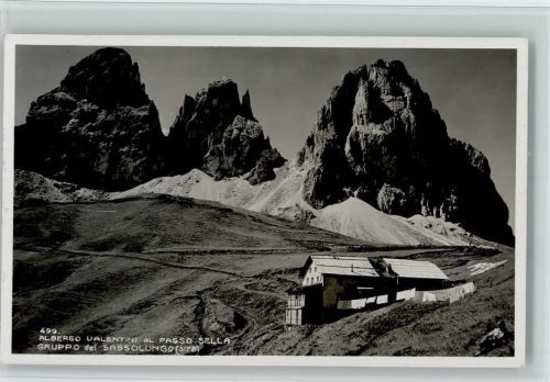 Dolomiten Albergo Valentini al Passo Sella Gruppo del Sassolungo Langkofel