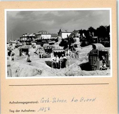 Duhnen Sandburgen Foto montiert auf Karton