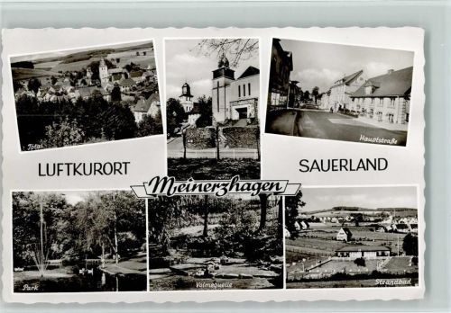 Meinerzhagen Gesamtansicht Hauptstraße Park Volmequelle Strandbad Ortsansicht Mehrfachaufnahme
