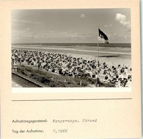Wangerooge Strand Foto montiert auf Karton
